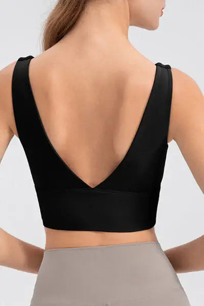 Scoop Neck Wide Strap Active Tank - Trendsi - Flyclothing LLC