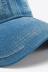 Distressed Adjustable Baseball Cap - Trendsi