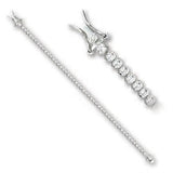 Alamode Rhodium Brass Bracelet with AAA Grade CZ in Clear - Alamode