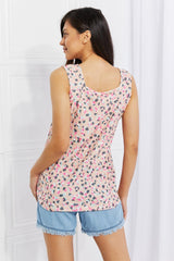 Heimish Full Size Surprise Party Printed Sleeveless Top - Trendsi