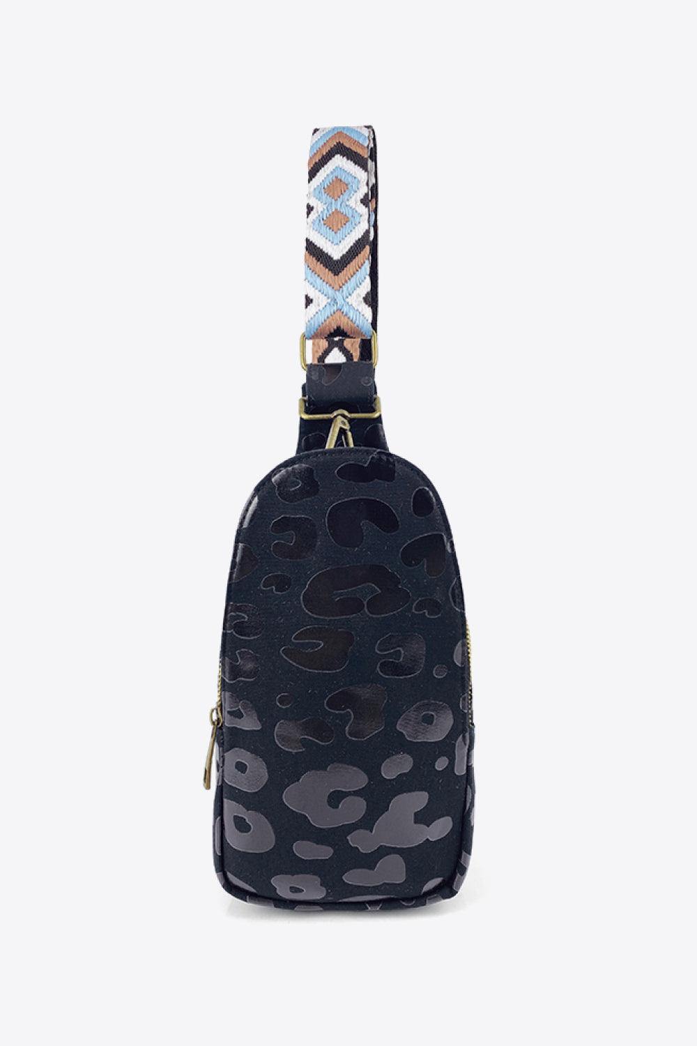 Printed PU Leather Sling Bag - Trendsi