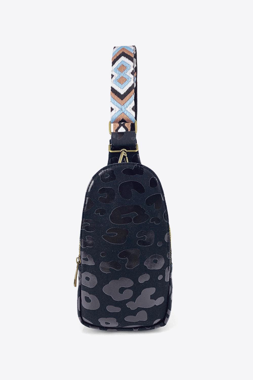 Printed PU Leather Sling Bag - Flyclothing LLC