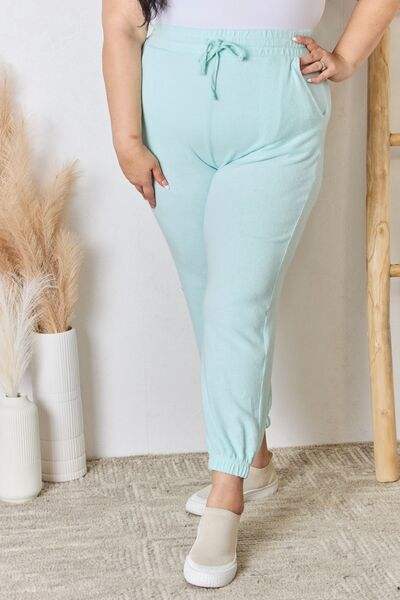 RISEN Full Size Drawstring Ultra Soft Knit Jogger - Trendsi - Flyclothing LLC