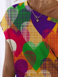 Heart Single Shoulder Short Sleeve T-Shirt - Trendsi - Flyclothing LLC
