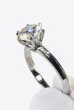 925 Sterling Silver Moissanite 6-Prong Ring - Trendsi