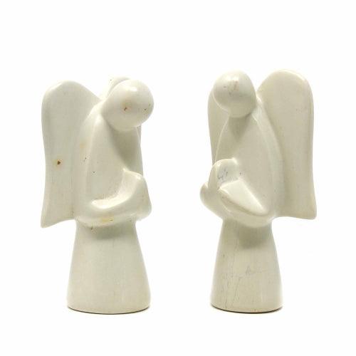 Soapstone Angel Sculpture, Natural Stone - Flyclothing LLC