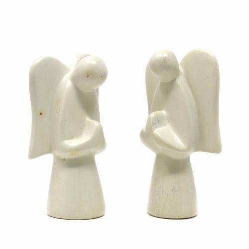 Soapstone Angel Sculpture, Natural Stone - SMOLArt - Flyclothing LLC