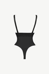 Full Size Adjustable Strap Zip-Up Shaping Bodysuit - Trendsi