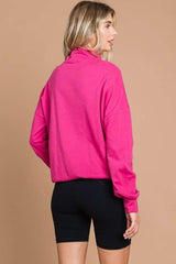 Culture Code Full Size Half Zip Long Sleeve Sweatshirt - Trendsi