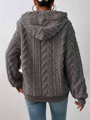 Drawstring Long Sleeve Hoodie - Trendsi