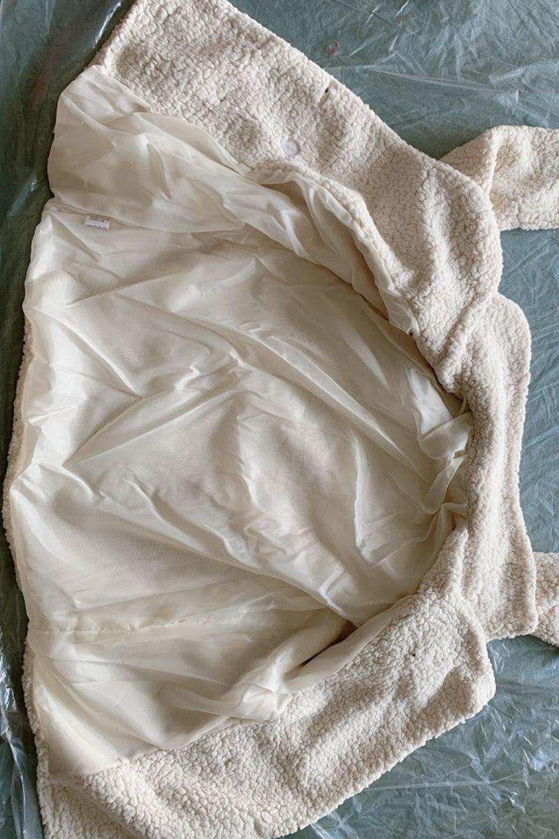 Full Size Lapel Collar Sherpa Coat - Trendsi - Flyclothing LLC