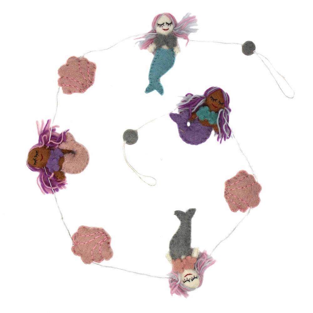 Mermaid Felt Garland - Global Groove - Global Groove