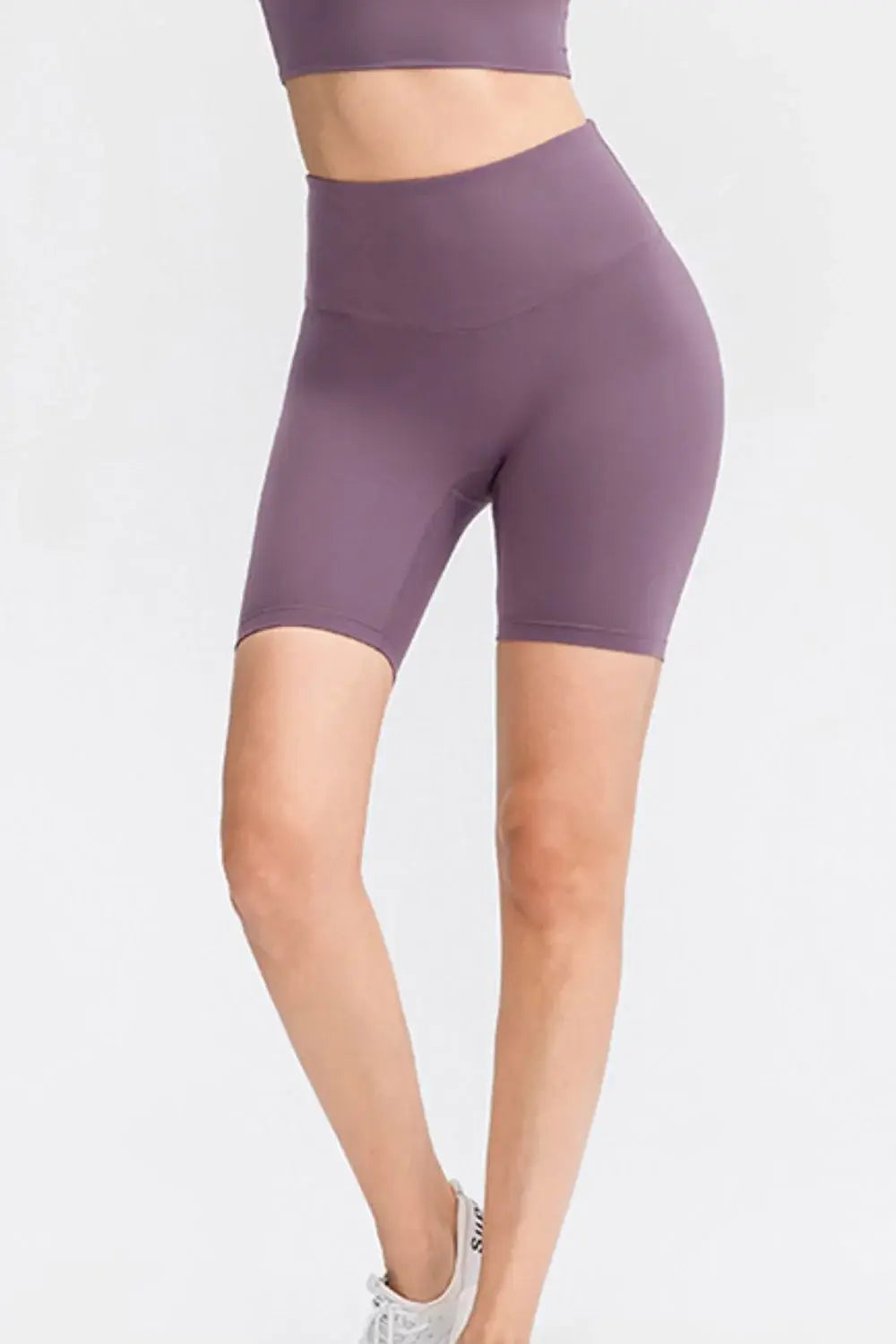 Slim Fit Wide Waistband Sports Shorts - Trendsi - Flyclothing LLC