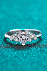 1 Carat Moissanite Heart Ring - Trendsi