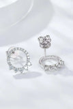 Moissanite Platinum-Plated Earrings - Trendsi - Flyclothing LLC