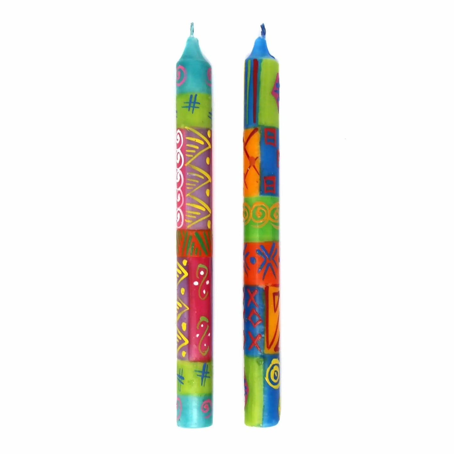 Hand-Painted Dinner Candles, Pair (Shahida Design) - Nobunto - Flyclothing LLC