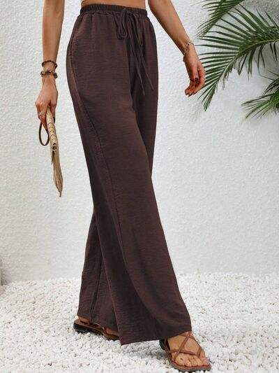 Wide Leg Drawstring Pants - Trendsi - Flyclothing LLC