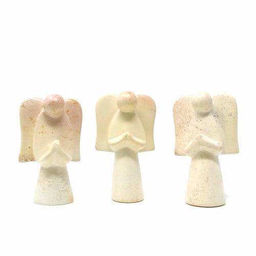 Soapstone Angel Sculpture, Natural Stone - SMOLArt - Flyclothing LLC