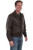 Scully CHOC W/OLIVE DOUBLE COLLAR JACKET - Scully Leather
