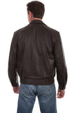 Scully CHOC W/OLIVE DOUBLE COLLAR JACKET - Scully Leather