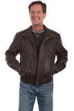 Scully CHOC W/OLIVE DOUBLE COLLAR JACKET - Scully Leather