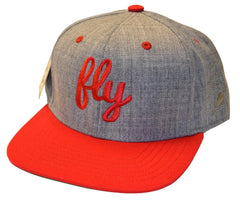 Fly Red & Gray Dual Color Snap Back Hat - Flyclothing LLC