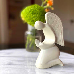 Praying Angel Soapstone Sculpture - Natural Stone - SMOLArt