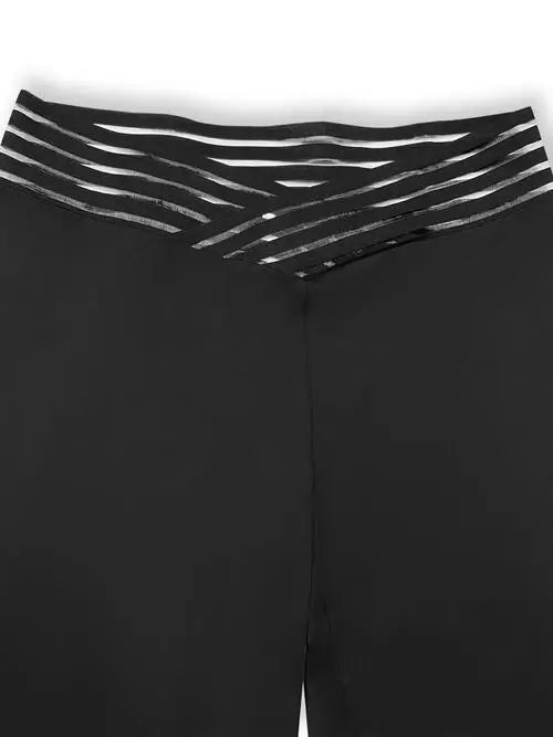 Plus Size V-Waistband Bootcut Pants - Trendsi - Flyclothing LLC