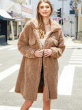 Texture Button Up Dropped Shoulder Coat - Trendsi - Flyclothing LLC