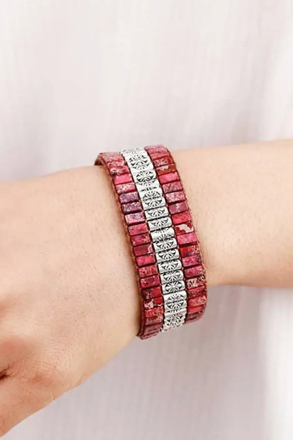 Handmade Triple Layer Natural Stone Bracelet - Trendsi - Flyclothing LLC