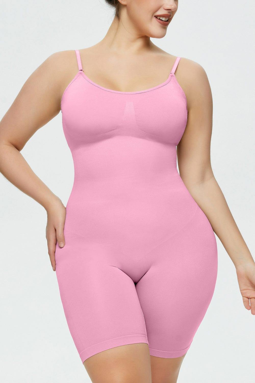 Full Size Spaghetti Strap Shaping Romper - Trendsi