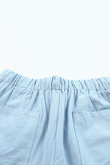Drawstring Elastic Waist Pocket Shorts - Flyclothing LLC