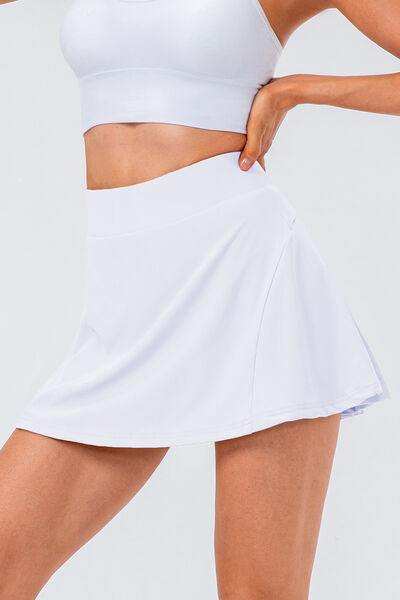 High Waist Pleated Active Skirt - Trendsi - Flyclothing LLC