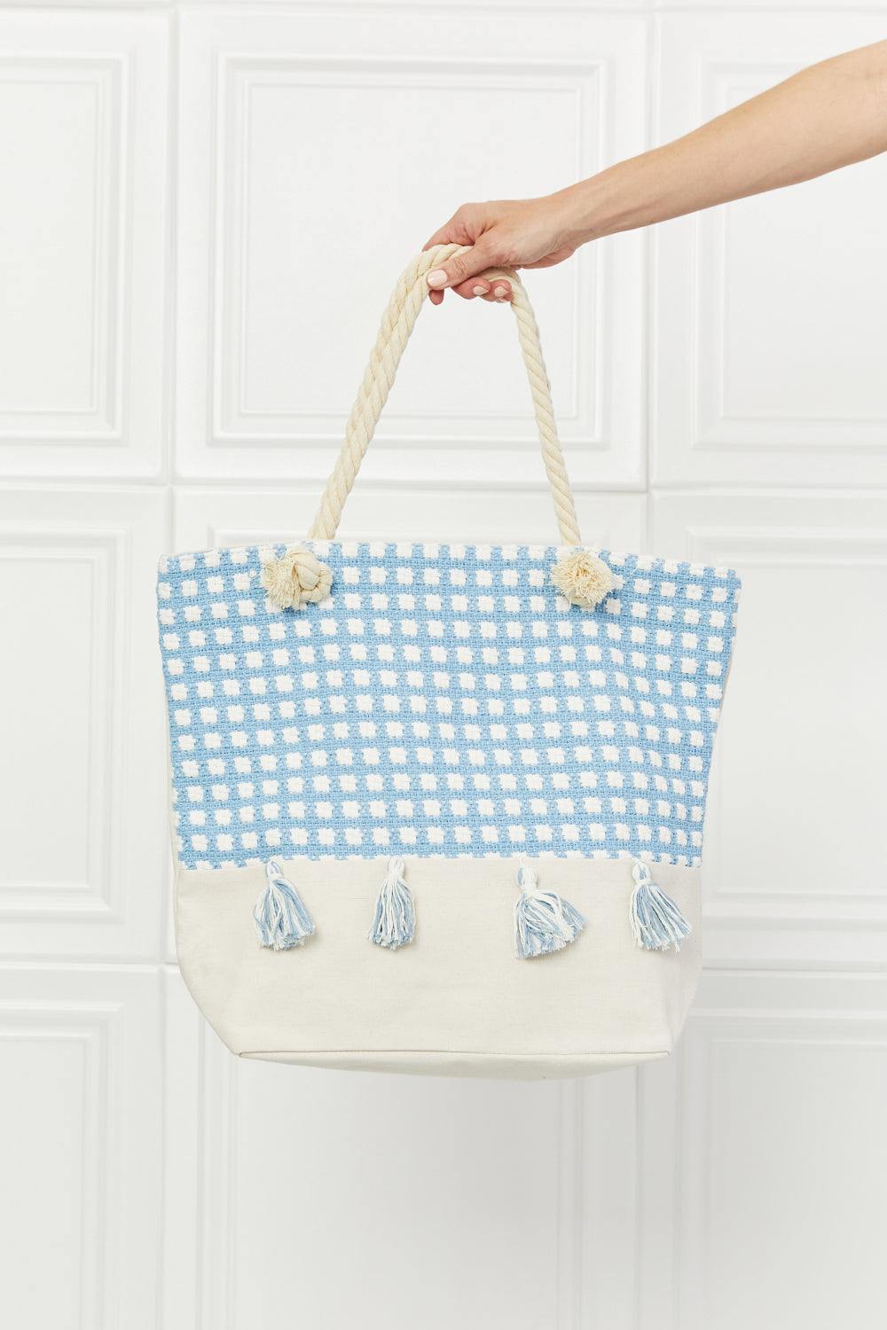 Justin Taylor Picnic Date Tassle Tote Bag - Trendsi