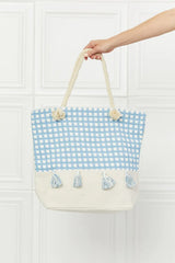 Justin Taylor Picnic Date Tassle Tote Bag - Trendsi - Flyclothing LLC