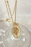 Flower Shell Pendant Copper Necklace - Trendsi - Flyclothing LLC