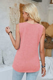 Heathered Notched Wide Strap Tank - Trendsi - Flyclothing LLC