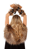 Roma Costume Pair of Faux Fur Viking Arm Cuffs - Roma Costume