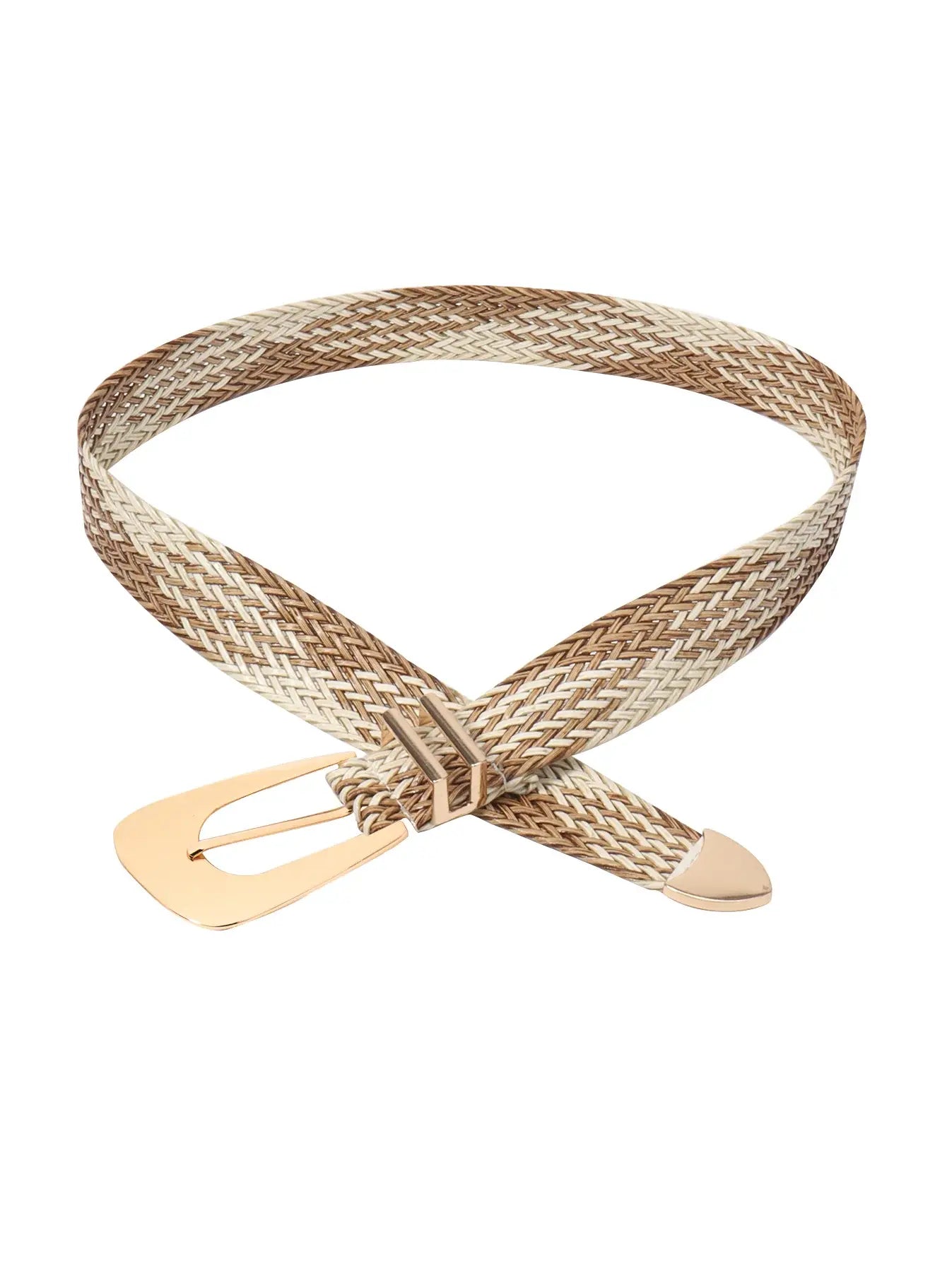Irregular Buckle Braid Belt - Trendsi - Flyclothing LLC