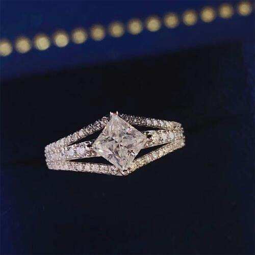 1 Carat Moissanite 925 Sterling Silver Ring - Trendsi - Flyclothing LLC