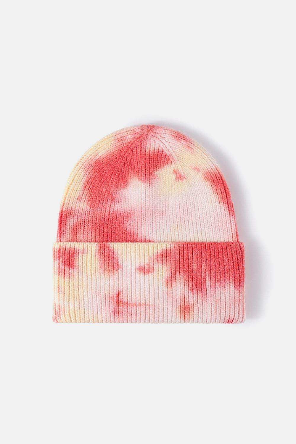 Tie-Dye Cuffed Rib-Knit Beanie Hat - Trendsi - Flyclothing LLC
