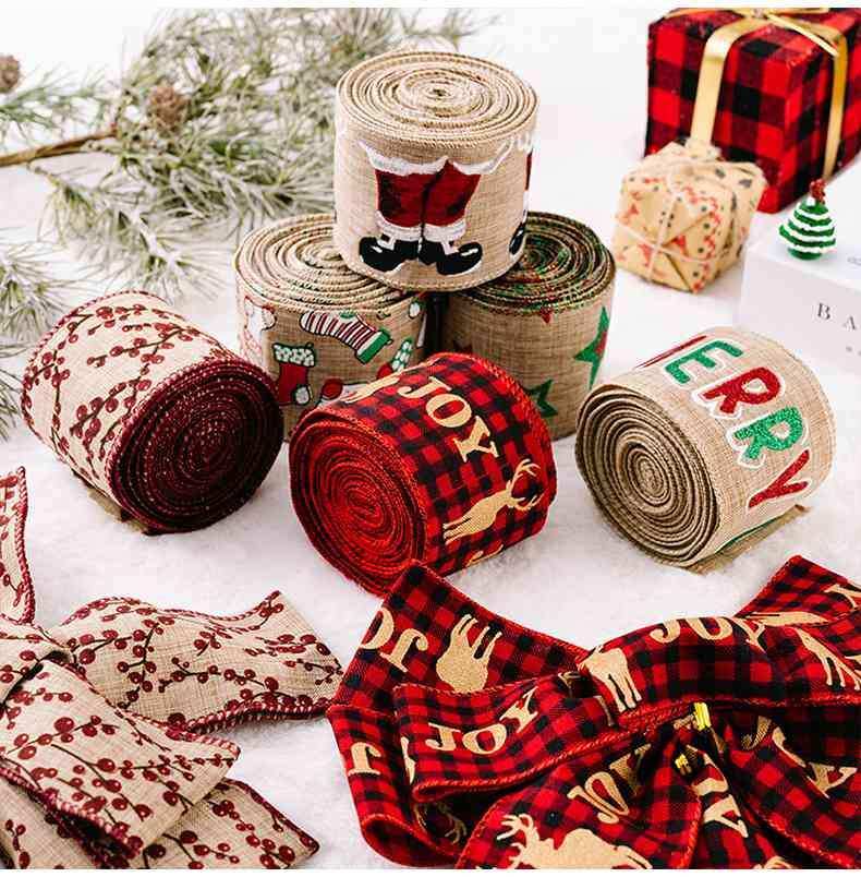 Christmas Polyester Ribbon - Trendsi - Flyclothing LLC