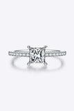 1.21 Carat Moissanite 925 Sterling Silver Side Stone Ring - Trendsi - Flyclothing LLC