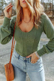 Scoop Neck Long Sleeve Top - Trendsi - Flyclothing LLC