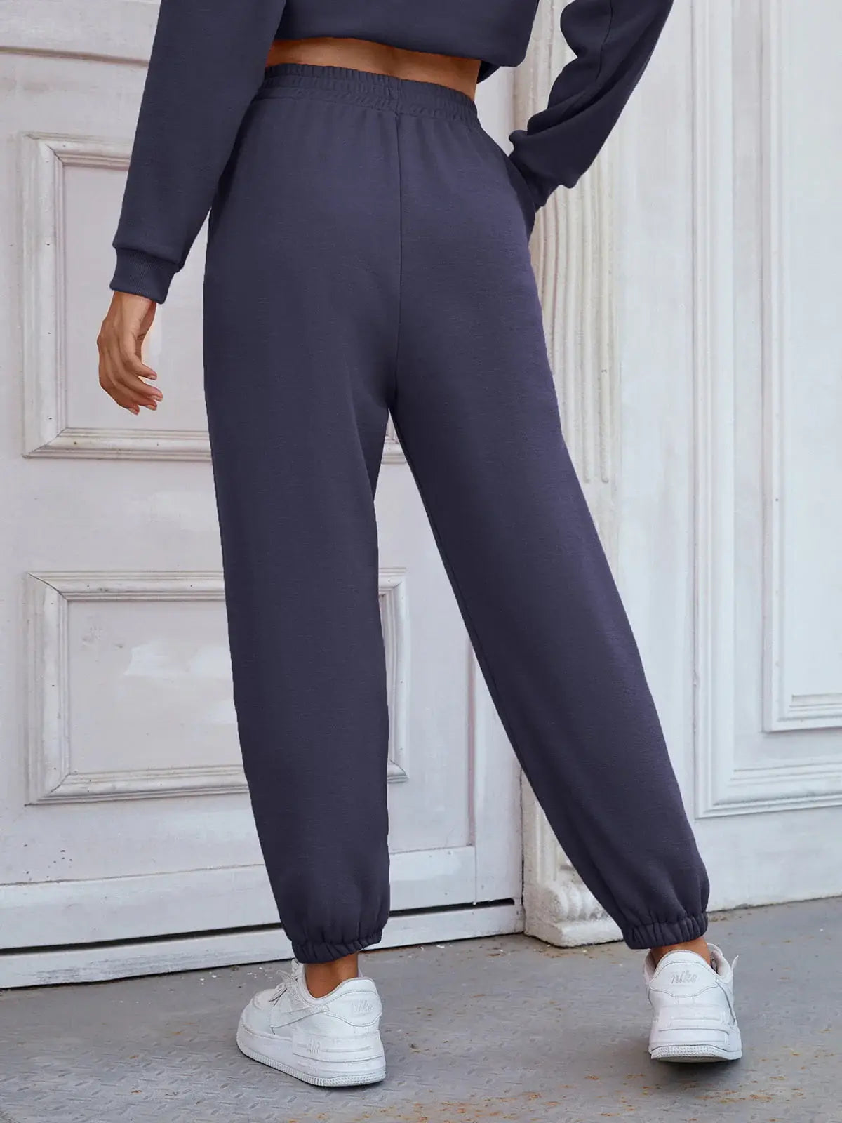 Elastic Waist Joggers with Pockets - Trendsi - Flyclothing LLC