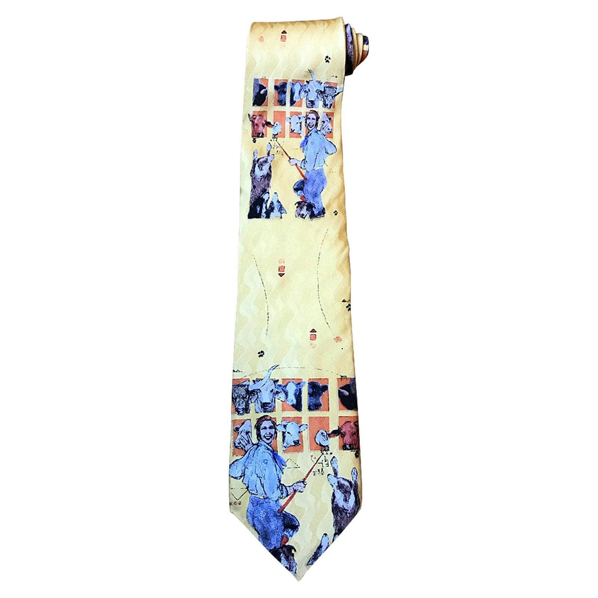 Limited-Edition Cowdog School Silk Tie by Donna Howell-Sickles - Flyclothing LLC