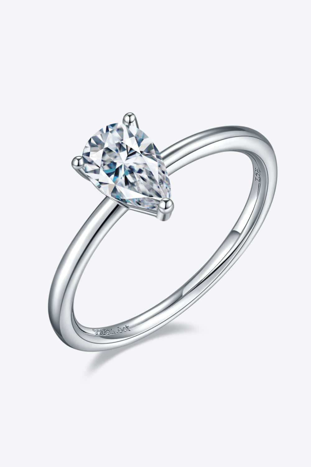 1 Carat Moissanite 925 Sterling Silver Solitaire Ring - Trendsi - Flyclothing LLC