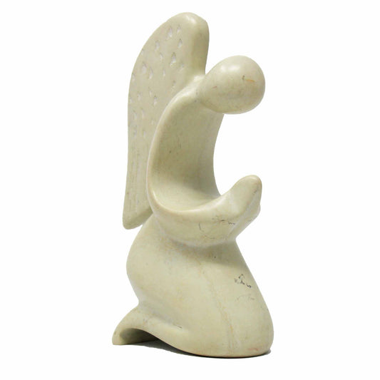 Praying Angel Soapstone Sculpture - Natural Stone - SMOLArt