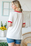 Heimish Full Size USA Contrast Trim Short Sleeve T-Shirt - Trendsi