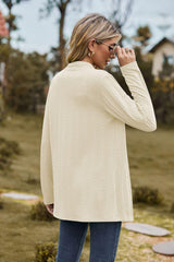 Open Front Long Sleeve Cardigan - Trendsi